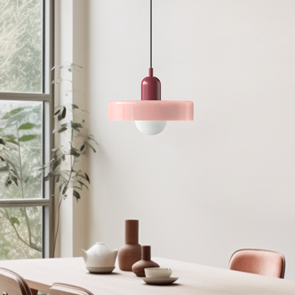 Bauhaus Bunte Glas Pendelleuchte - Moderne Designlampe für Wohnzimmer und Esszimmer | Karnz