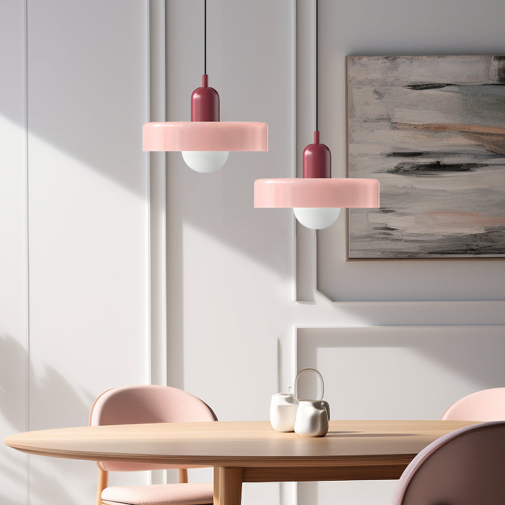 Bauhaus Bunte Glas Pendelleuchte - Moderne Designlampe für Wohnzimmer und Esszimmer | Karnz