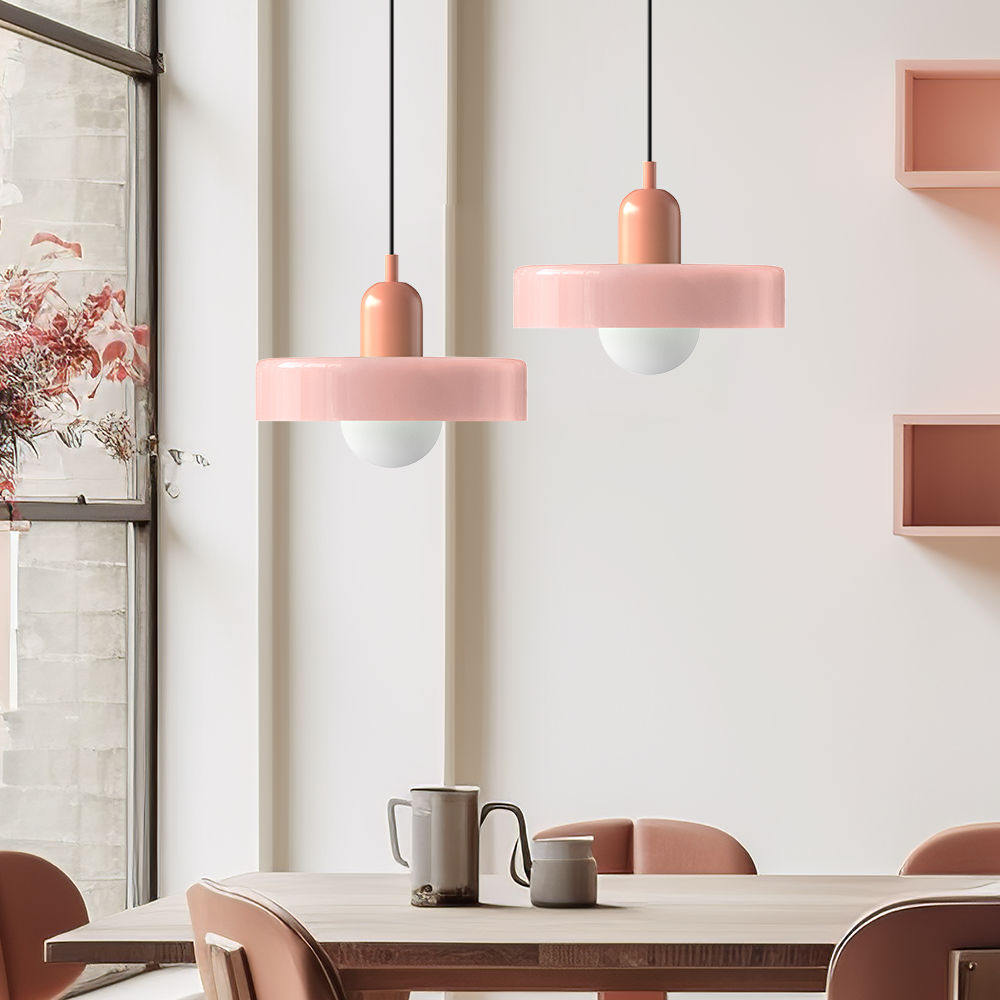 Bauhaus Bunte Glas Pendelleuchte - Moderne Designlampe für Wohnzimmer und Esszimmer | Karnz