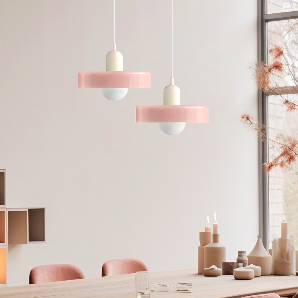 Bauhaus Bunte Glas Pendelleuchte - Moderne Designlampe für Wohnzimmer und Esszimmer | Karnz