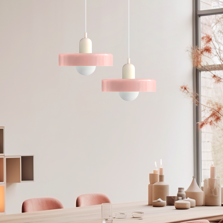 Bunte Bauhaus-Glaspendelleuchte – Moderne Designleuchte für Wohn- und Esszimmer