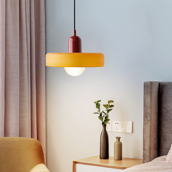 Bauhaus Bunte Glas Pendelleuchte - Moderne Designlampe für Wohnzimmer und Esszimmer | Karnz