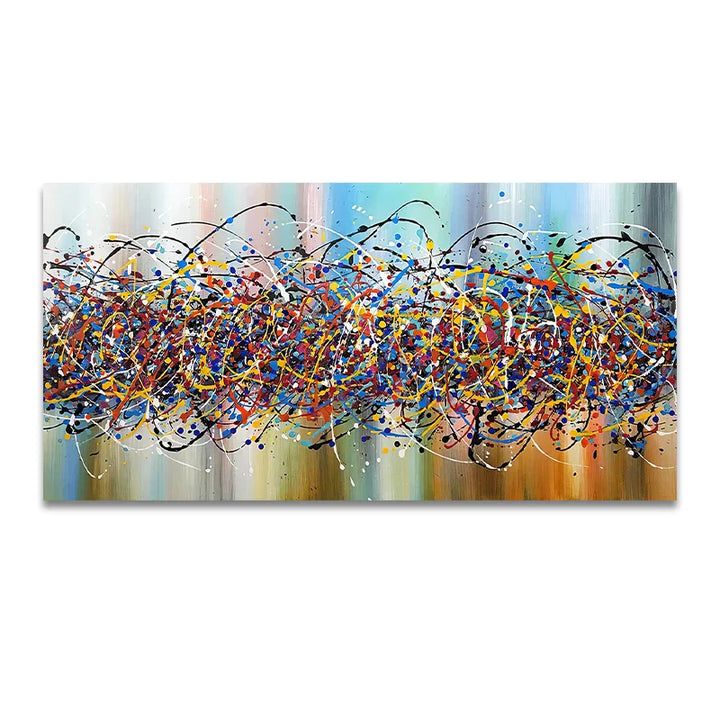 Farbige Chaos Farbklecks Abstrakte Wandkunst Feine Kunst Leinwanddruck Bild Für Modernes Apartment Wohnzimmer Home Office Hotel Dekor