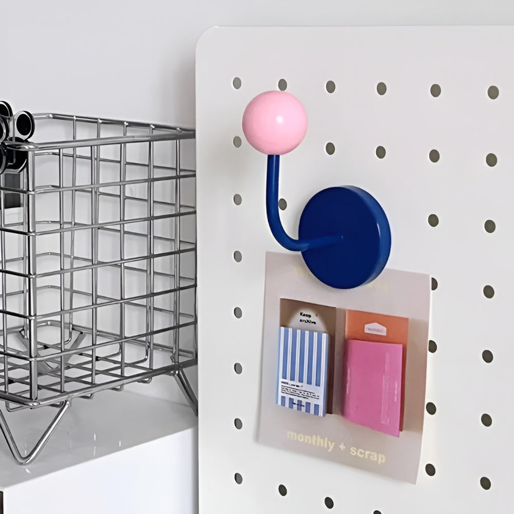 MagneSphere Holz Magnetische Wandhaken – Bunte Aufbewahrungslösung Ohne Bohren | Karnz