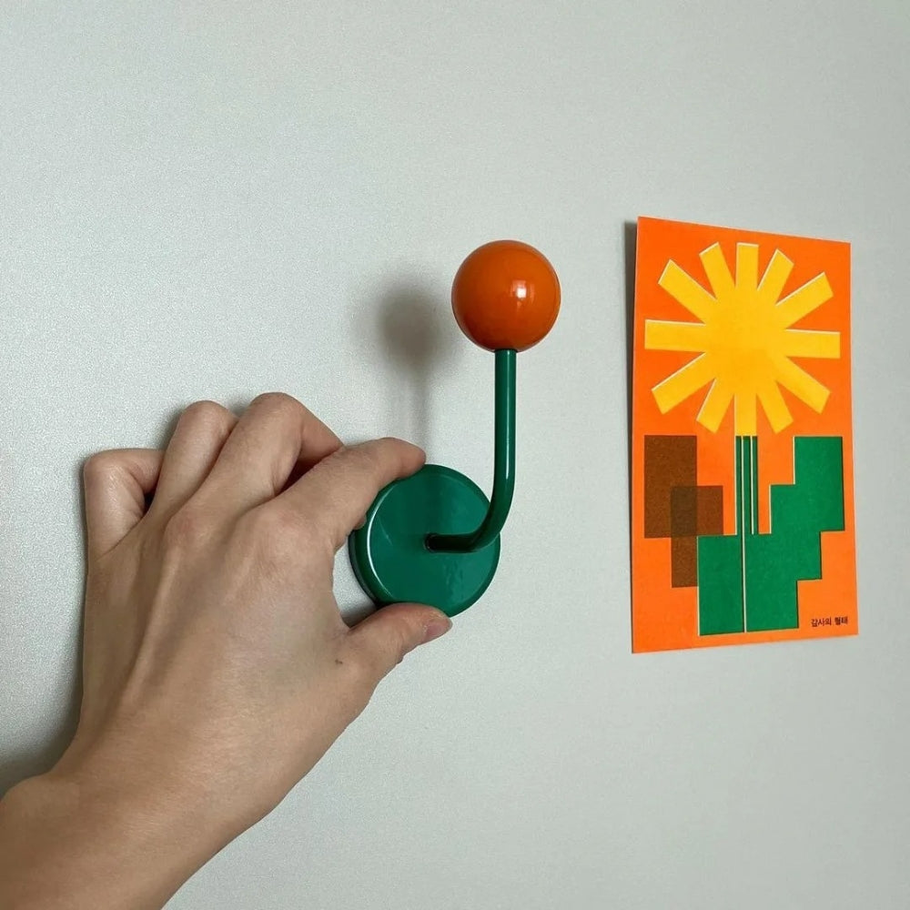 MagneSphere Holz Magnetische Wandhaken – Bunte Aufbewahrungslösung Ohne Bohren | Karnz