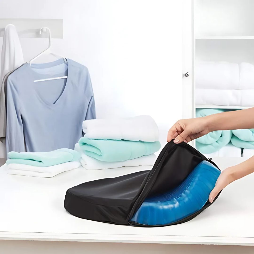 GelRelax Sitzkissen – Orthopädisches Gelkissen für Druckentlastung und Komfort | Karnz
