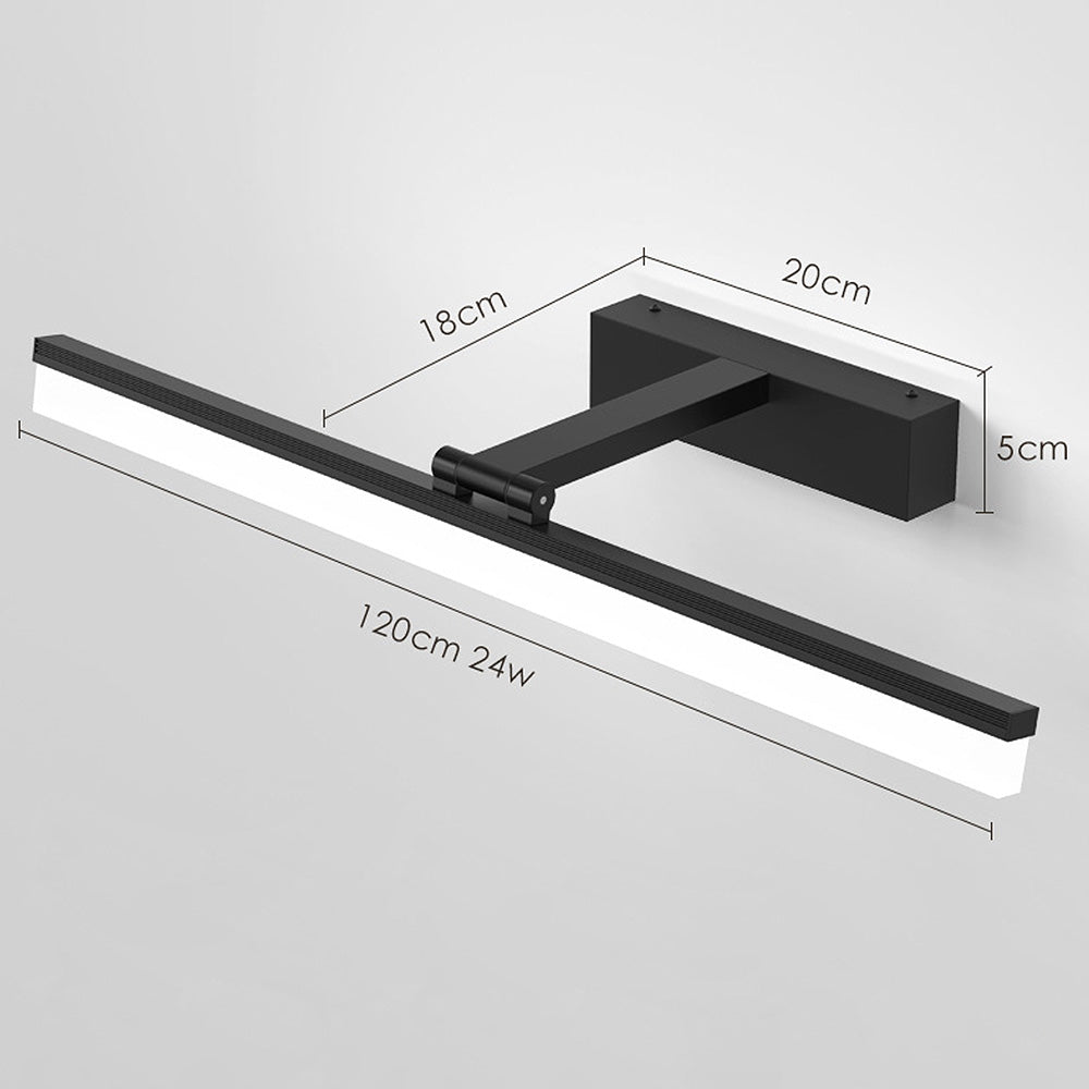 Zeitgenössisches schwarzes LED-Spiegel Badezimmer Vanity Light | Karnz