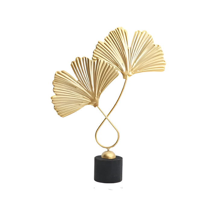 Minimalistische Ginkgo-Blatt-Skulptur für eleganten natürlichen Charme Karnz