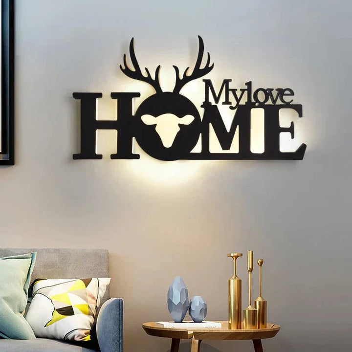 Moderne LED-Buchstabenlampe zur Wandmontage – Dekoratives Licht für Wohn- und Büros | Karnz