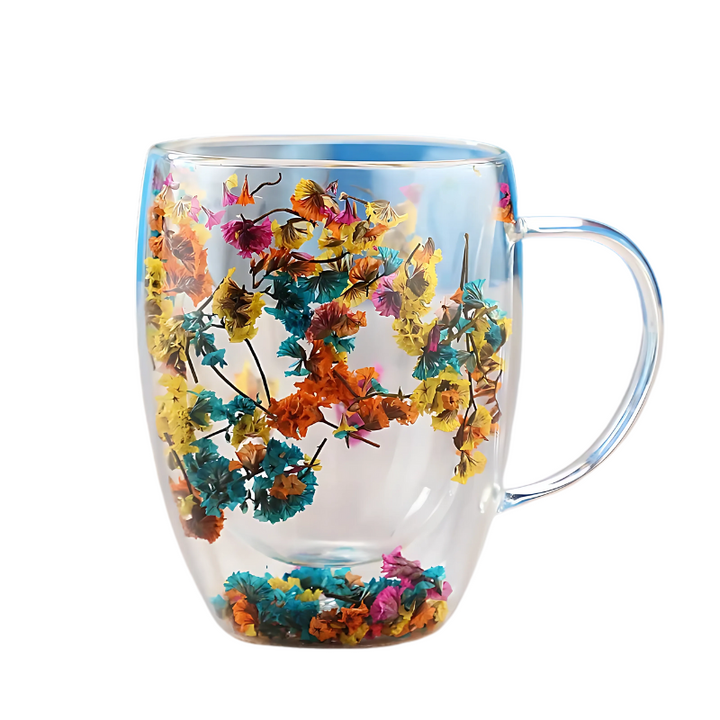 Floral Glass Cup | Karnz