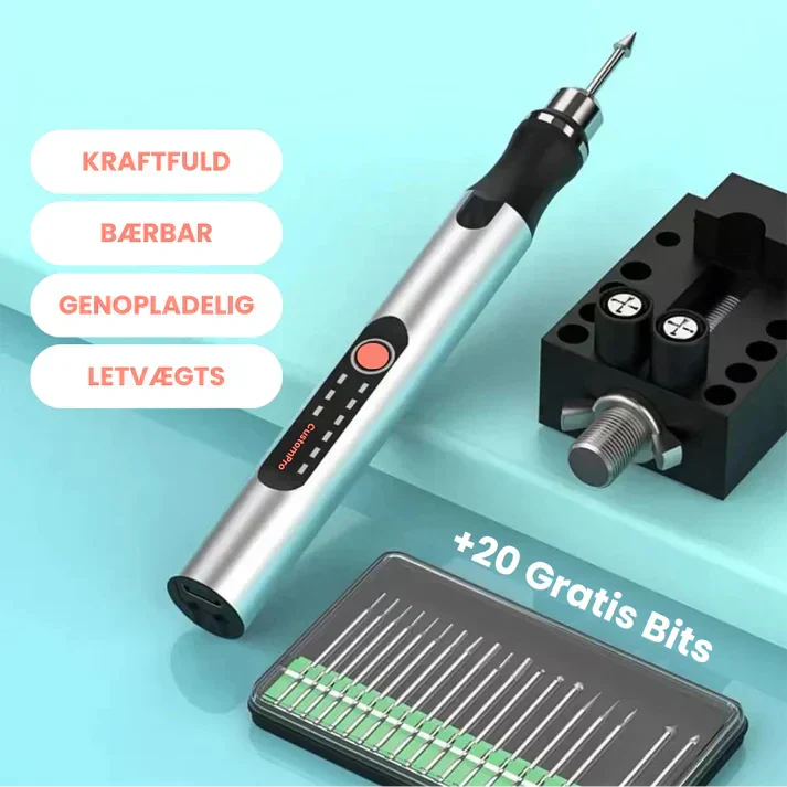 Gravurstift - geeignet für Anfänger - benutzerfreundlich und intuitiv - 200g. - Inklusive USB-C Schnellladungskabel - Wanduhr | Karnz
