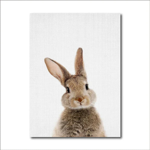 Niedliche Kaninchenfoto-Shooting-Plakat Wandkunst Fine Art Leinwanddrucke Baby-Tierbilder für das Kinderzimmer Wanddekoration