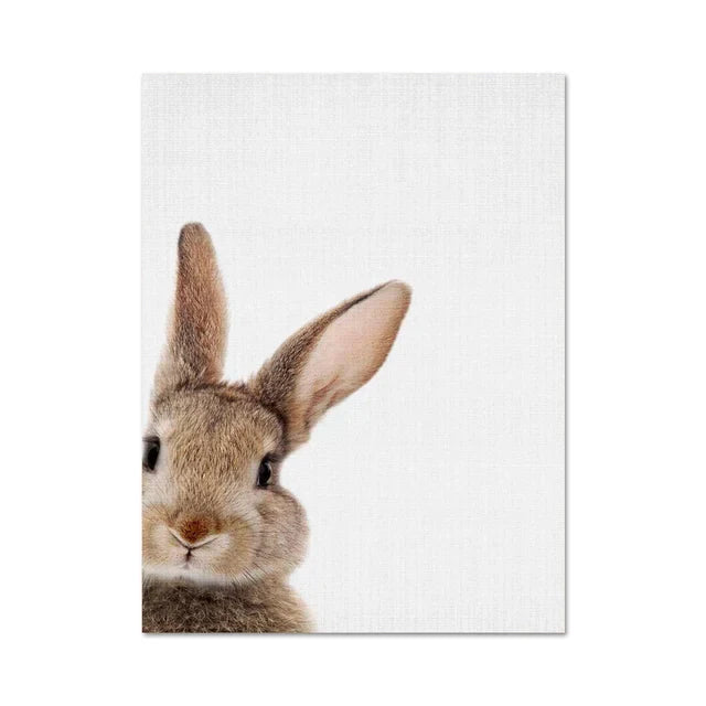 Niedliche Kaninchenfoto-Shooting-Plakat Wandkunst Fine Art Leinwanddrucke Baby-Tierbilder für das Kinderzimmer Wanddekoration