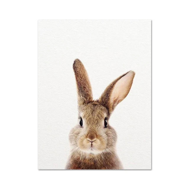 Niedliche Kaninchenfoto-Shooting-Plakat Wandkunst Fine Art Leinwanddrucke Baby-Tierbilder für das Kinderzimmer Wanddekoration