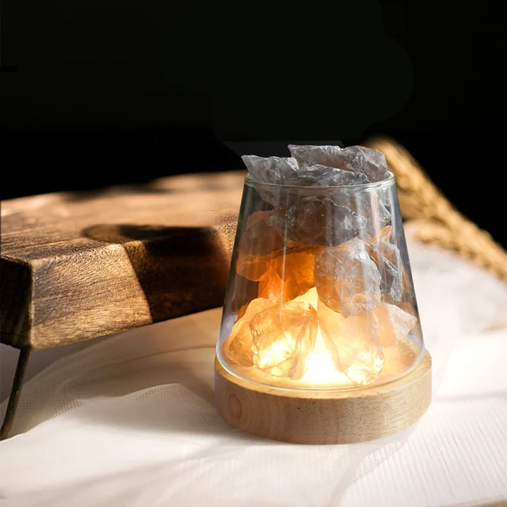 Himalaya Salzlampe - Kristall Nachtlicht & ätherisches Öl Diffusor