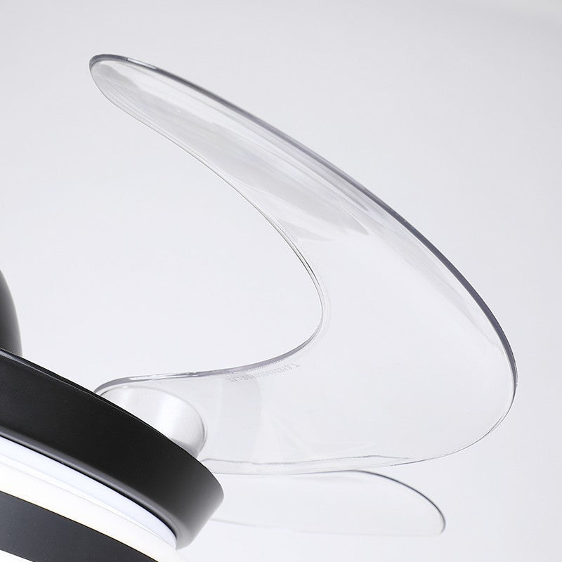Moderner einziehbarer Deckenventilator mit Licht-Schwarz | Karnz