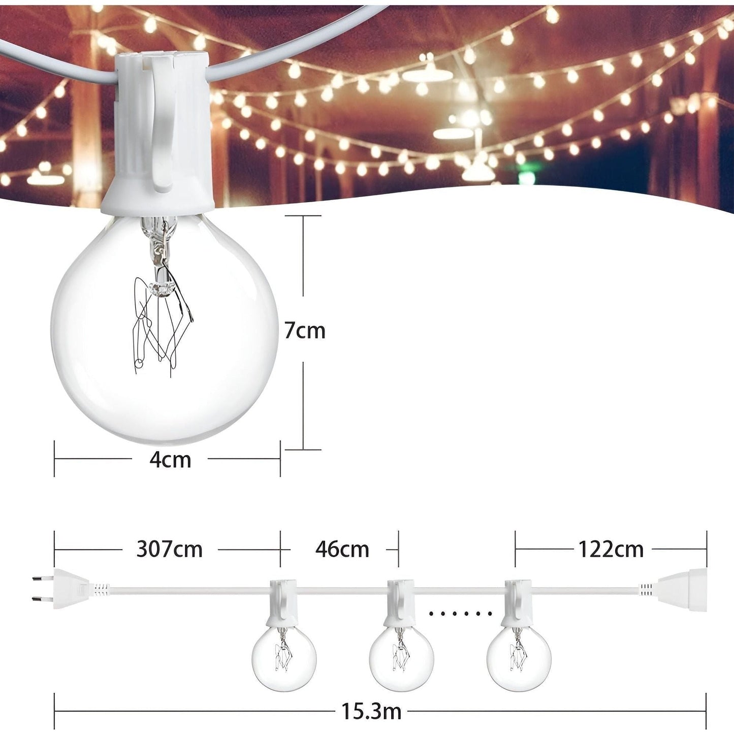 FairyFlicker Lichterketten – Luxuriöse Terrassenbeleuchtung mit wasserdichtem Schutz