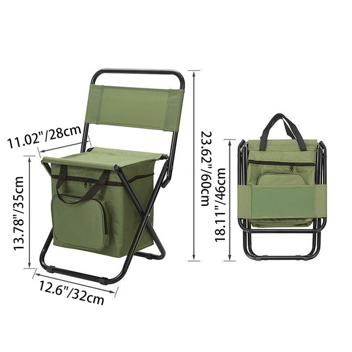 Zeitgenössischer Industrie Rechteckiger Oxford-Stoff Stahlrohr Klappstuhl Rückenlehne Armlehnlos Für Garten & Outdoor Terrasse | Karnz