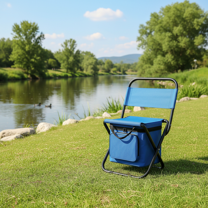Zeitgenössischer Industrie Rechteckiger Oxford-Stoff Stahlrohr Klappstuhl Rückenlehne Armlehnlos Für Garten & Outdoor Terrasse | Karnz