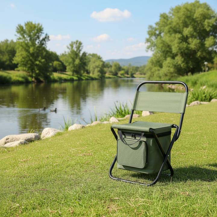Zeitgenössischer Industrie Rechteckiger Oxford-Stoff Stahlrohr Klappstuhl Rückenlehne Armlehnlos Für Garten & Outdoor Terrasse | Karnz