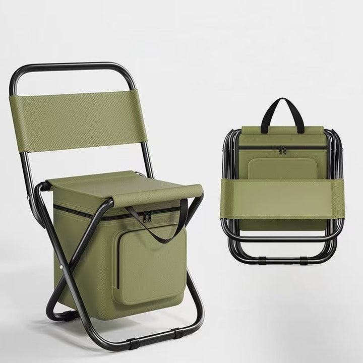Zeitgenössischer Industrie Rechteckiger Oxford-Stoff Stahlrohr Klappstuhl Rückenlehne Armlehnlos Für Garten & Outdoor Terrasse | Karnz