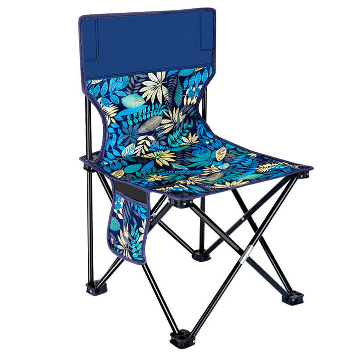 Zeitgenössischer skandinavischer Oxford-Stoff Stahl X-förmiger klappbarer Outdoor-Stuhl mit Rückenlehne für Camping & Strand | Karnz