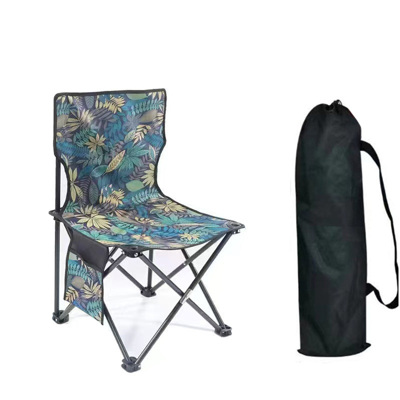 Zeitgenössischer skandinavischer Oxford-Stoff Stahl X-förmiger klappbarer Outdoor-Stuhl mit Rückenlehne für Camping & Strand | Karnz