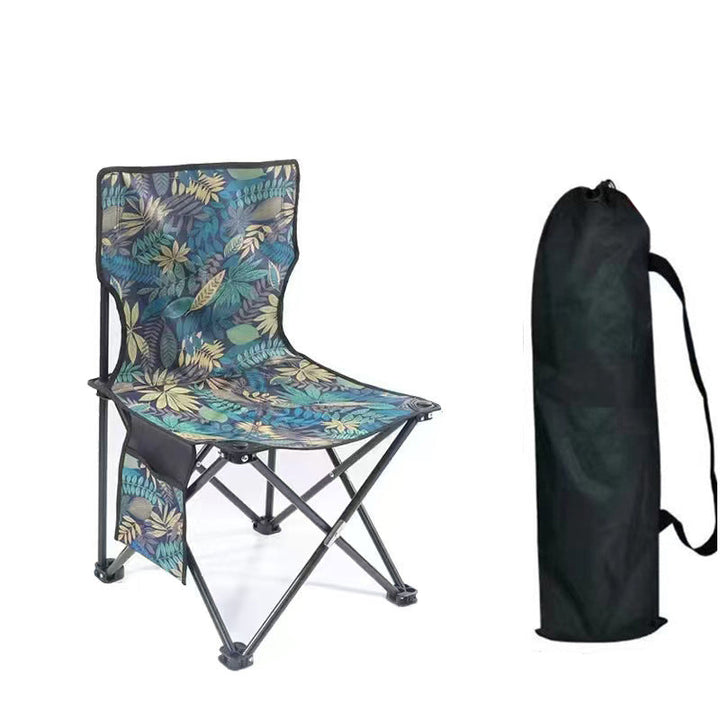 Zeitgenössischer skandinavischer Oxford-Stoff Stahl X-förmiger klappbarer Outdoor-Stuhl mit Rückenlehne für Camping & Strand | Karnz