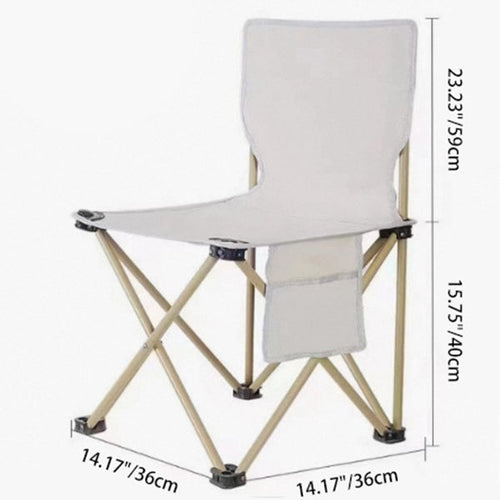 Zeitgenössischer skandinavischer Oxford-Stoff Stahl X-förmiger klappbarer Outdoor-Stuhl mit Rückenlehne für Camping & Strand | Karnz