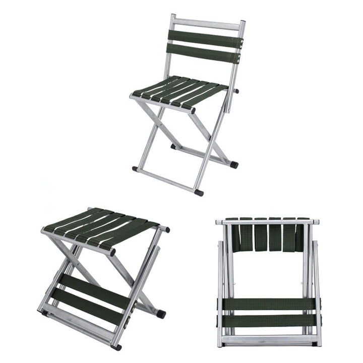 Zeitgenössischer nordischer quadratischer Nylon-Metall klappbarer Campingstuhl Fishing Chair mit Rückenlehne für den Außenbereich Patio | Karnz