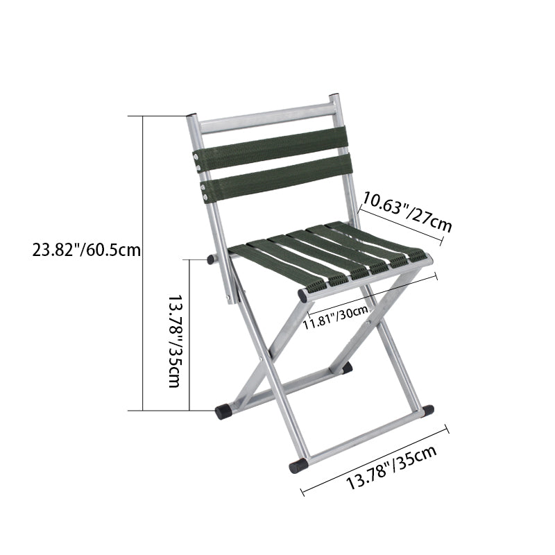 Zeitgenössischer nordischer quadratischer Nylon-Metall klappbarer Campingstuhl Fishing Chair mit Rückenlehne für den Außenbereich Patio | Karnz