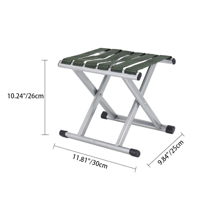 Zeitgenössischer nordischer quadratischer Nylon-Metall klappbarer Campingstuhl Fishing Chair mit Rückenlehne für den Außenbereich Patio | Karnz