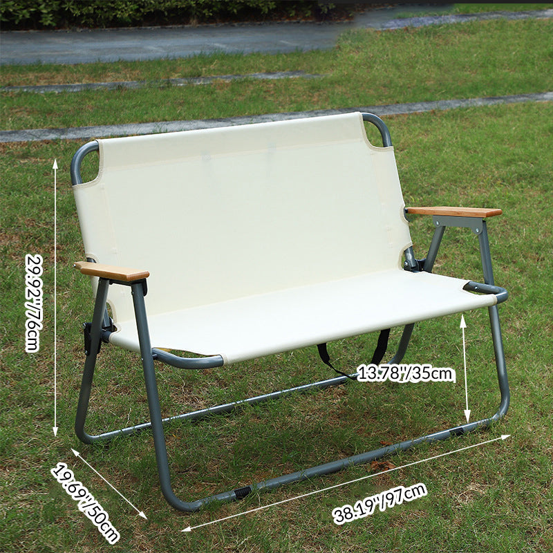 Modern Minimalistische Rechteckige Kohlenstoffstahl Oxford-Gewebe Zusammenklappbarer Campingstuhl Rückenlehne Armlehne Für Garten | Karnz