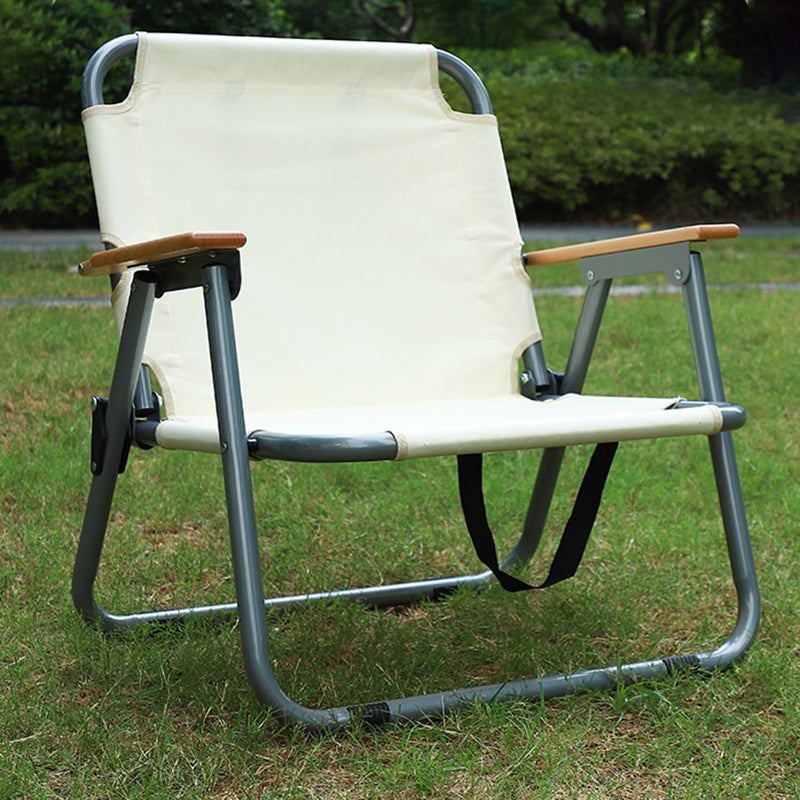 Modern Minimalistische Rechteckige Kohlenstoffstahl Oxford-Gewebe Zusammenklappbarer Campingstuhl Rückenlehne Armlehne Für Garten | Karnz
