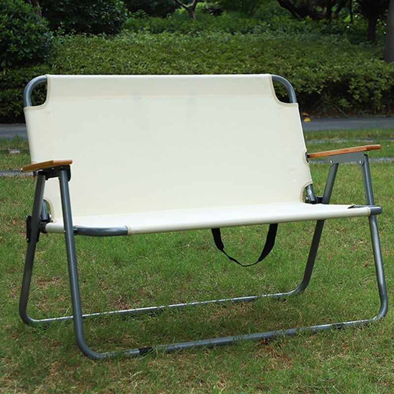Modern Minimalistische Rechteckige Kohlenstoffstahl Oxford-Gewebe Zusammenklappbarer Campingstuhl Rückenlehne Armlehne Für Garten | Karnz
