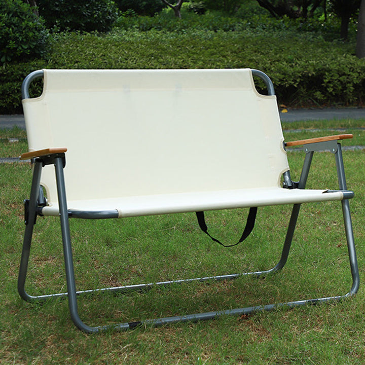 Modern Minimalistische Rechteckige Kohlenstoffstahl Oxford-Gewebe Zusammenklappbarer Campingstuhl Rückenlehne Armlehne Für Garten | Karnz