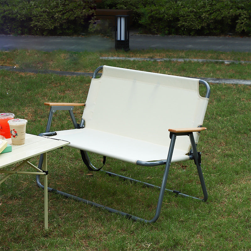 Modern Minimalistische Rechteckige Kohlenstoffstahl Oxford-Gewebe Zusammenklappbarer Campingstuhl Rückenlehne Armlehne Für Garten | Karnz