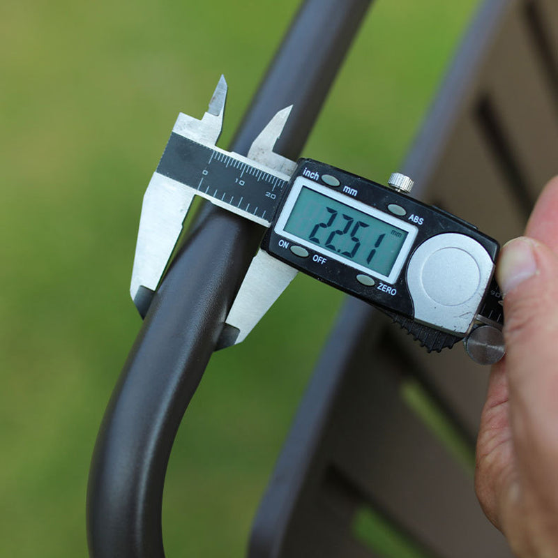 Wasserdichter, rechteckiger, faltbarer Campingstuhl aus Kohlenstoffstahl und PVC mit Rückenlehne und Armlehnen für den Garten