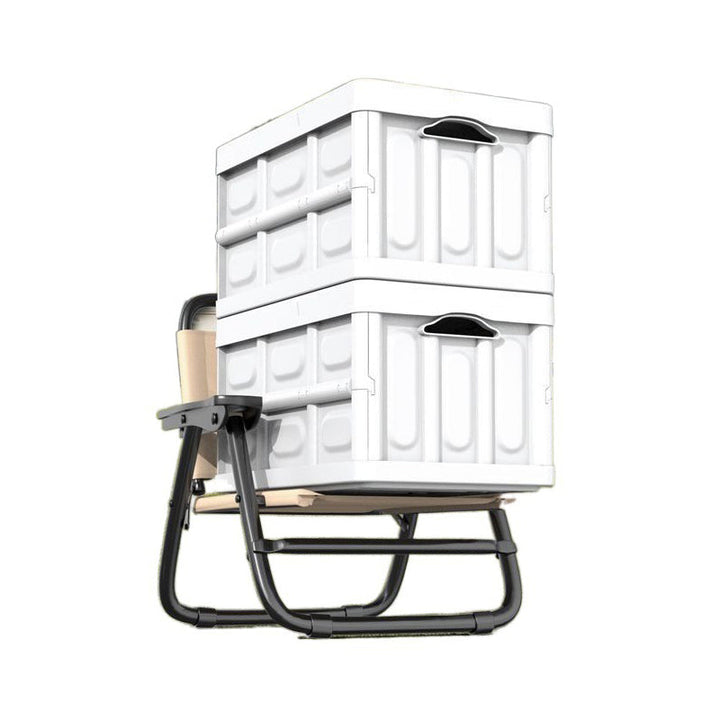 Modern minimalist quadratischer gebogener Oxford-Stoffstahlrohrstuhl mit Rückenlehne und Armlehne für den Außenbereich | Karnz