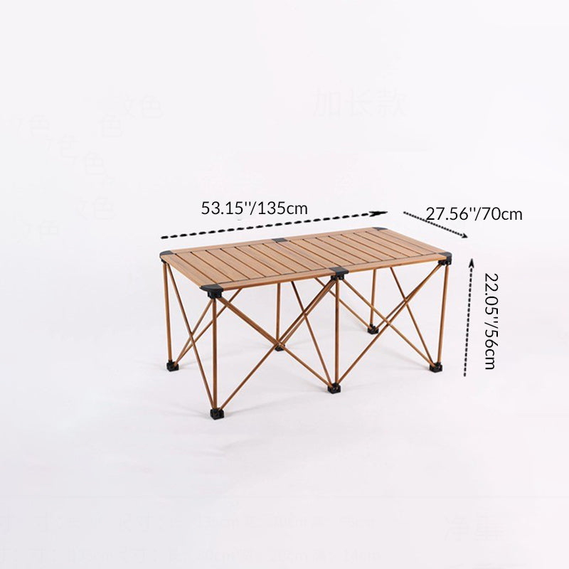 Moderne Einfachheit Quadrat Rechteck Aluminium Eisen Outdoor Faltbarer Camping Kaffeetisch 1-Stufig Für Garten | Karnz