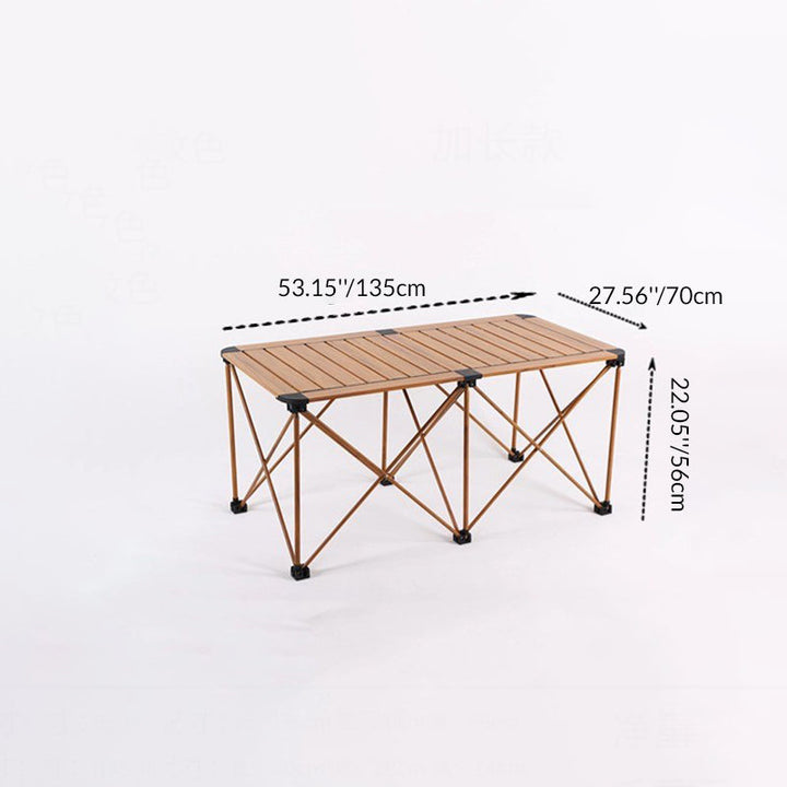 Moderne Einfachheit Quadrat Rechteck Aluminium Eisen Outdoor Faltbarer Camping Kaffeetisch 1-Stufig Für Garten | Karnz