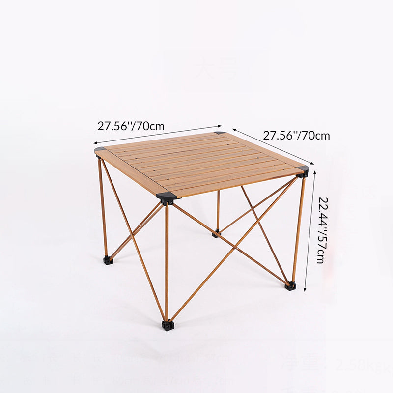 Moderne Einfachheit Quadrat Rechteck Aluminium Eisen Outdoor Faltbarer Camping Kaffeetisch 1-Stufig Für Garten | Karnz