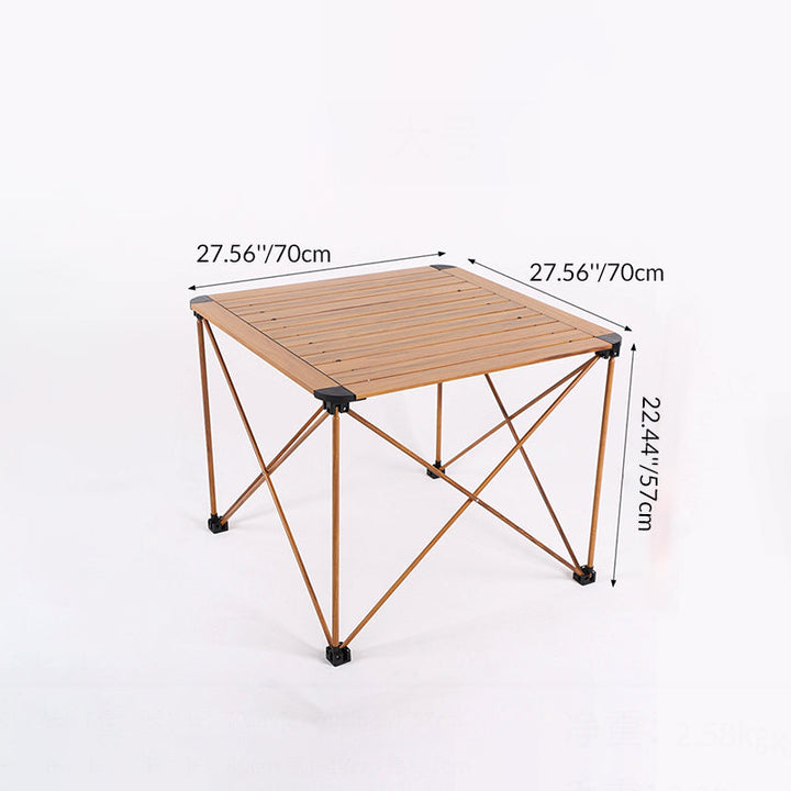 Moderne Einfachheit Quadrat Rechteck Aluminium Eisen Outdoor Faltbarer Camping Kaffeetisch 1-Stufig Für Garten | Karnz