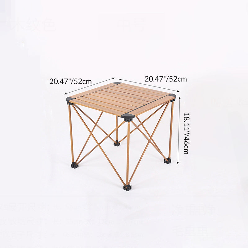 Moderne Einfachheit Quadrat Rechteck Aluminium Eisen Outdoor Faltbarer Camping Kaffeetisch 1-Stufig Für Garten | Karnz
