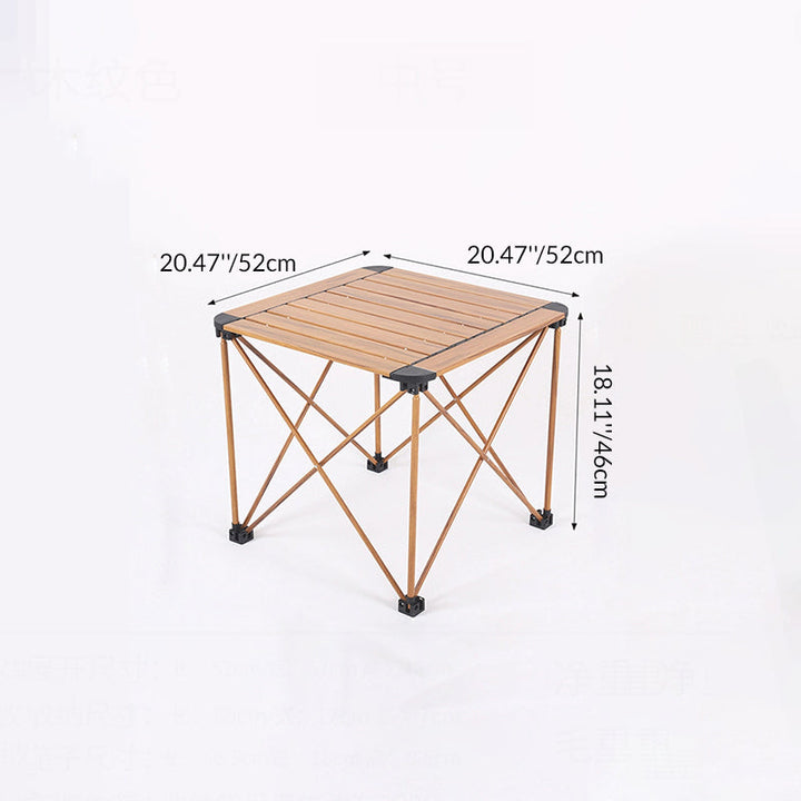 Moderne Einfachheit Quadrat Rechteck Aluminium Eisen Outdoor Faltbarer Camping Kaffeetisch 1-Stufig Für Garten | Karnz