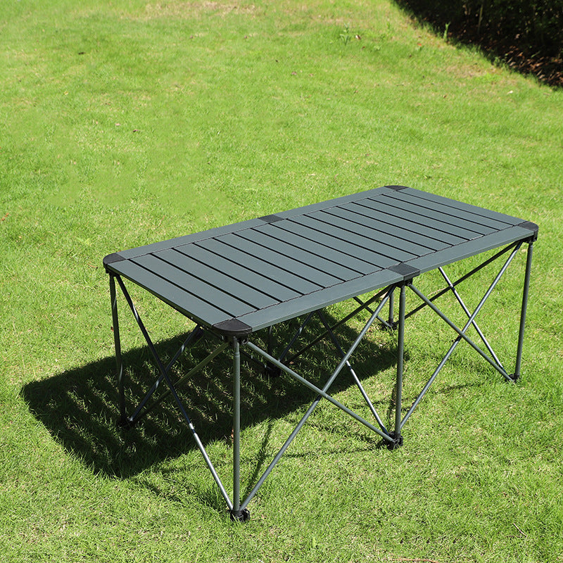 Moderne Einfachheit Quadrat Rechteck Aluminium Eisen Outdoor Faltbarer Camping Kaffeetisch 1-Stufig Für Garten | Karnz