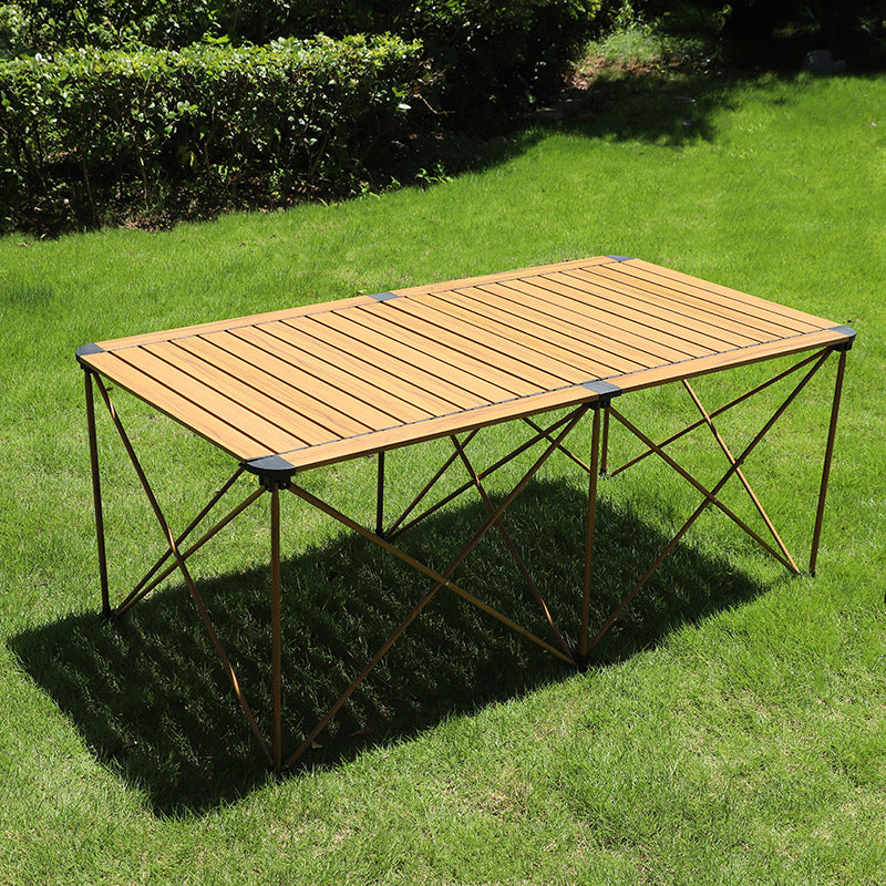 Moderne Einfachheit Quadrat Rechteck Aluminium Eisen Outdoor Faltbarer Camping Kaffeetisch 1-Stufig Für Garten | Karnz