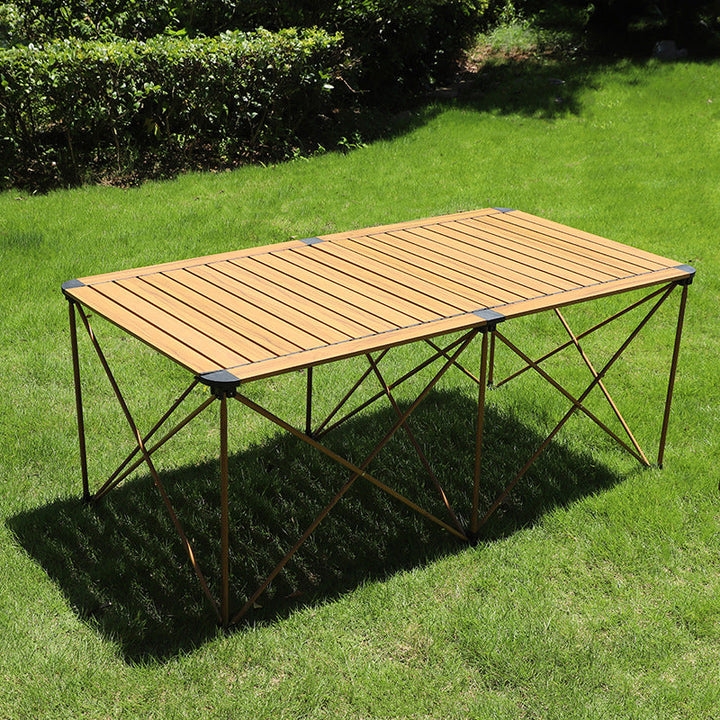 Moderne Einfachheit Quadrat Rechteck Aluminium Eisen Outdoor Faltbarer Camping Kaffeetisch 1-Stufig Für Garten | Karnz