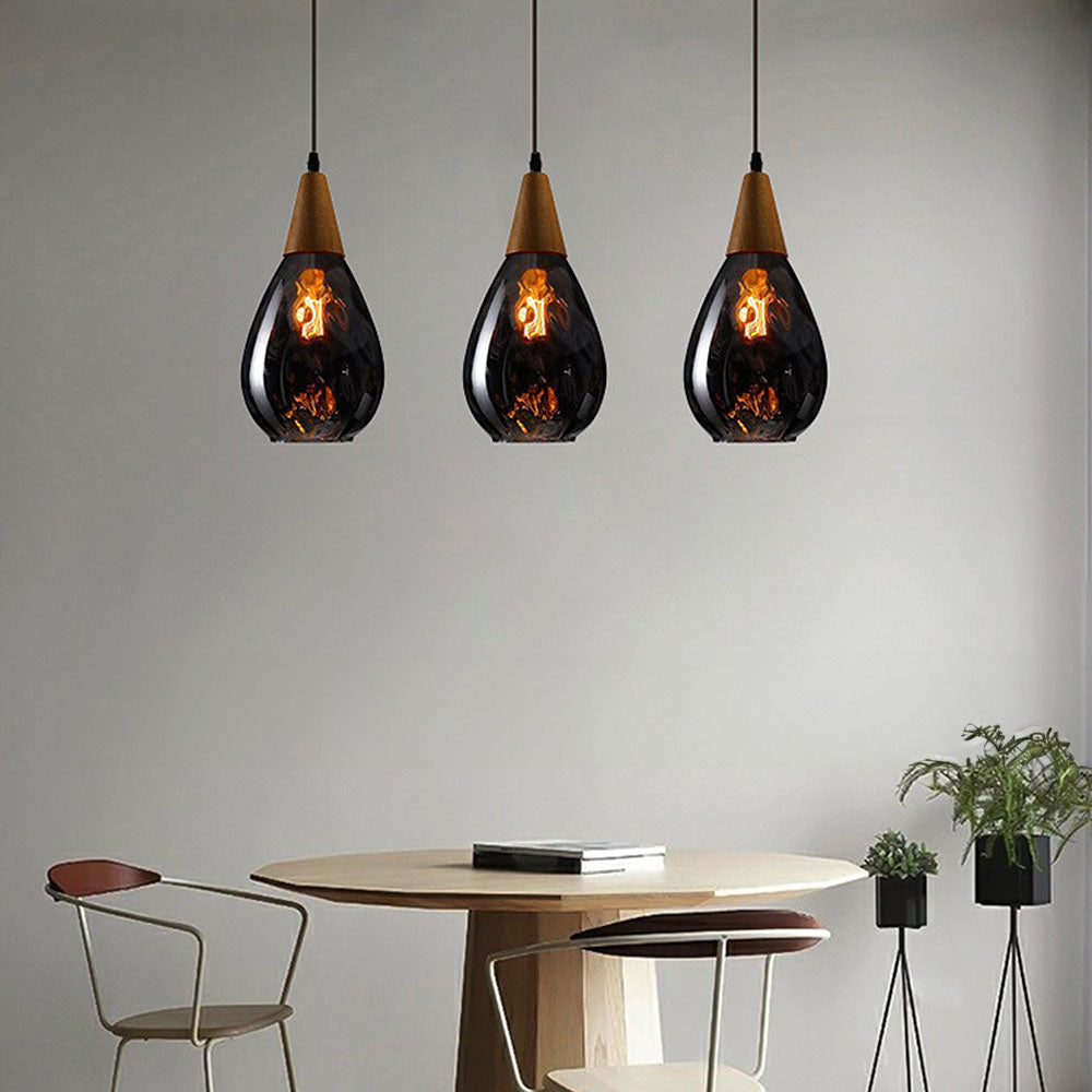 Vintage Tropfen Glas Pendelleuchte für das Esszimmer | Karnz