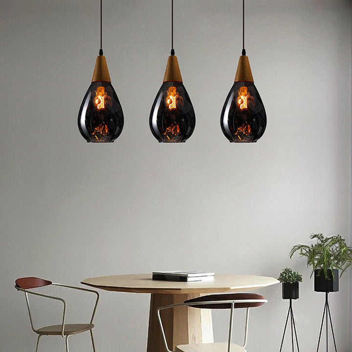 Vintage Tropfen Glas Pendelleuchte für das Esszimmer | Karnz